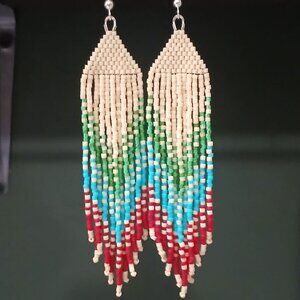 Indigenous handmade beadwork - earrings